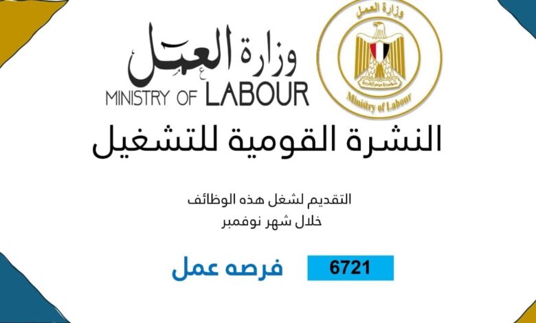 براتب 7 آلاف جنيه في الشهر .. 6721 فرصة عمل جديدة في 107 شركات بـ16 محافظة 1 FB IMG 1761988121136