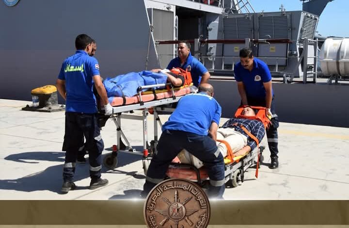 البحث والإنقاذ بوزارة الدفاع ينفذ التجربة " مصر - 11 " لمحاكاة إنقاذ ركاب سفينة اصطدمت بأخرى 1 Screenshot ٢٠٢٥١٠١٥ ١٠٠٨٤٦