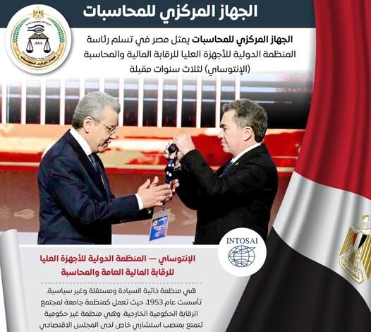 لثلاث سنوات .. مصر تتسلم رئاسة المنظمة الدولية للأجهزة العليا للرقابةالمالية والمحاسبة " الإنتوساي " 1 572182496 1388031460033937 7319005598520840625 n