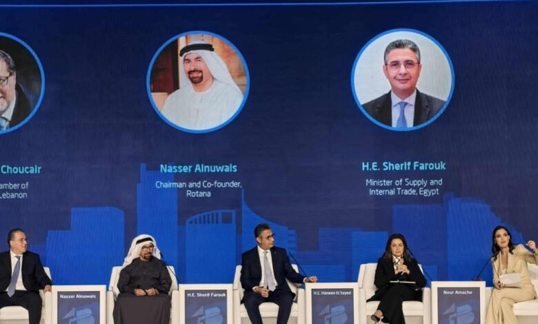 الدكتور شريف فاروق يشارك في الجلسة الحوارية لمؤتمر "بيروت وان" حول القطاع الخاص كمحرك لمستقبل لبنان 1 FB IMG 1763538701802