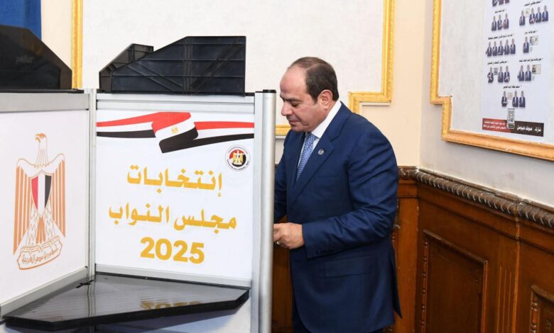 الرئيس يدلى بصوته بانتخابات البرلمان 2025 1 FB IMG 1763982714358