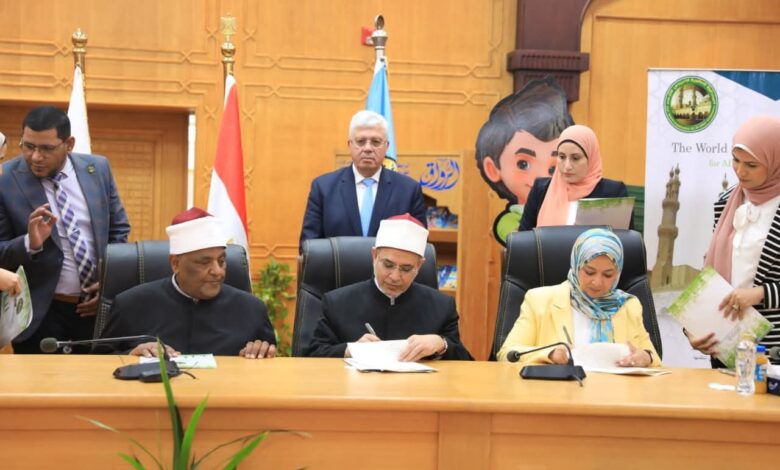 اتفاق تعاون جديد بين البحث العلمي والتكنولوجيا والمنظمة العالمية لخريجي الأزهر وجامعة الأزهر لإنتاج مسلسل "نور وعالم الذكاء" 1 FB IMG 1763989517305