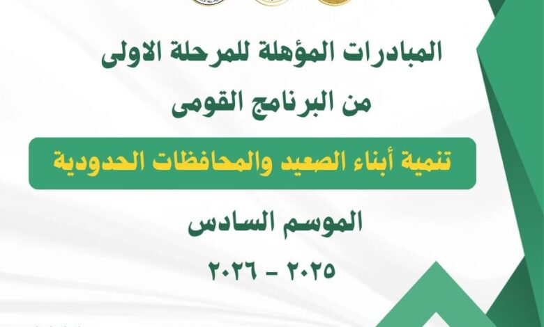 وزارة الشباب تعلن إنطلاق المبادرات المؤهلة للمرحلة الاولى من البرنامج القومي لتنمية أبناء الصعيد والمحافظات الحدودية 1 597897701 1317156323786982 7289219328531410437 n
