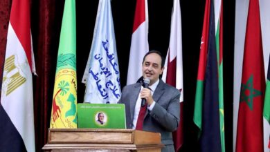 د. عمرو عثمان يستعرض تداعيات مشكلة المخدرات على تحقيق أهداف التنمية المستدامة بالمنتدى العربي للشباب والبيئة بمشاركة وفود من 9 دول عربية 3 FB IMG 1766222891294