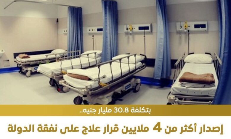 وزارة الصحة : إصدار 4 ملايين و22 ألفًا و923 قرار علاج على نفقة الدولة خلال عام 2025 بتكلفة إجمالية بلغت 30 مليارًا و837 مليونًا و413 ألف جنيه 1 FB IMG 1769415827114