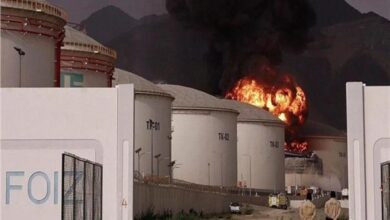الإمارات.. حريق في حقل نفطي بالفجيرة نتيجة سقوط حطام بعد اعتراض جوي 5 20260309024705015