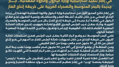 في إطار تنفيذ استراتيجية وزارة البترول والثروة المعدنية.. آبار جديدة بالبحر المتوسط والصحراء الغربية على خريطة إنتاج الغاز 4 IMG 20260305 WA0009