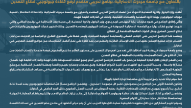 برنامج تدريبي متقدم لرفع كفاءة جيولوجيي قطاع التعدين 13 البيان 3