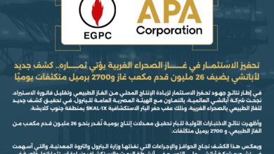 كشف جديد لاباتشى يضيف 26 مليون قدم مكعب وغاز و2700 برميل متكثفات يوميا 11 البيان 4