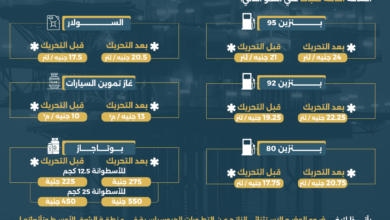 تعديل أسعار بعض المنتجات البترولية وغاز تموين السيارات في ظل الظروف الاستثنائية التي تمر بها اسواق الطاقة عالمياً 15 بيان أسعار المنتجات البترولية