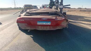 الصور الأولى لحادث انقلاب سيارة ملاكي بقنا 3 20260421090716313
