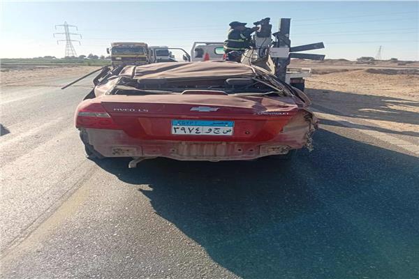 الصور الأولى لحادث انقلاب سيارة ملاكي بقنا 1 20260421090716313