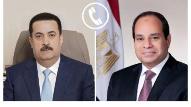 مصر والعراق يبحثان تكثيف الجهود من أجل تعزيز وحماية أمن الدول العربية في مواجهة التحديات الراهنة 2 29484165897382026040102080181