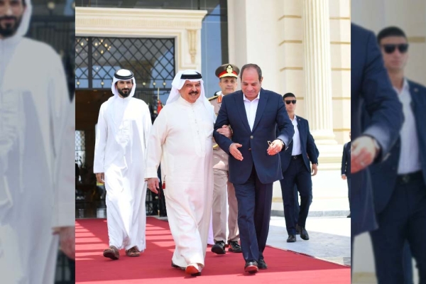 الرئيس السيسي يودع ملك البحرين في ختام زيارته إلى مصر 1 IMG 3252